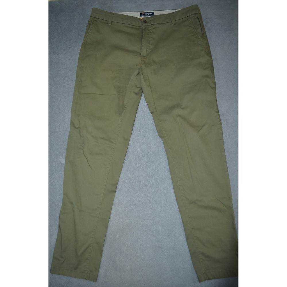 Birddogs Green Stretch Khakis Slim Fit Size 36x32 Unlined